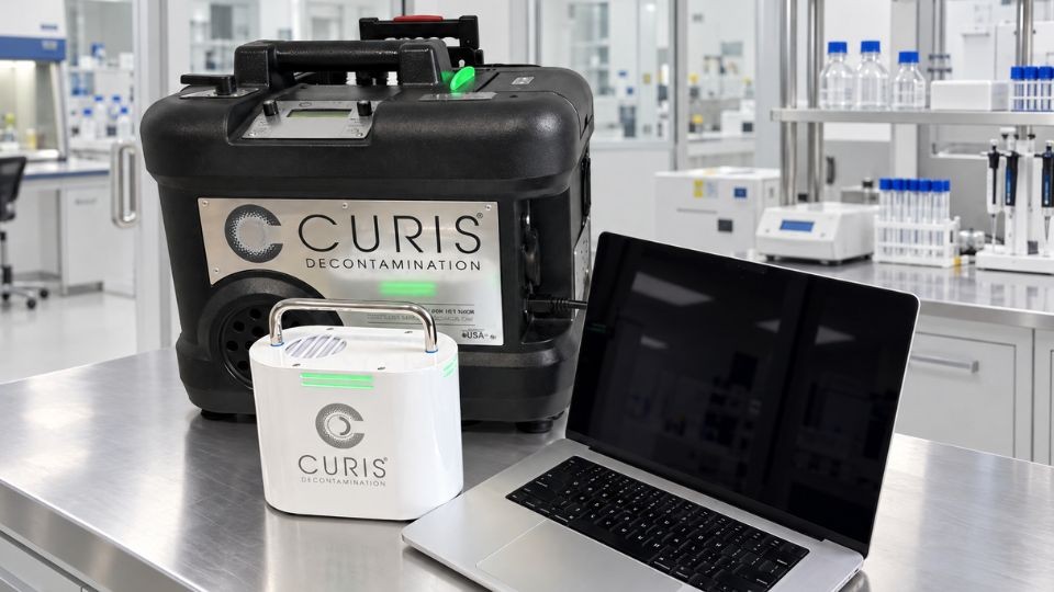 CURIS EnviroPod with CURIS 3 on Desk